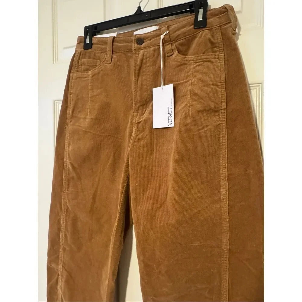VERVET corduroy barrel jeans